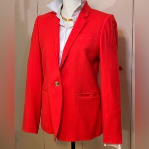 J. Crew Bright Orange/Red Single-Button Women's Blazer Jacket
